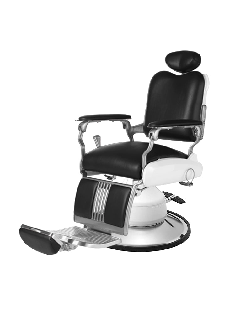 Legacy 95 - Black and white motorized barber chair